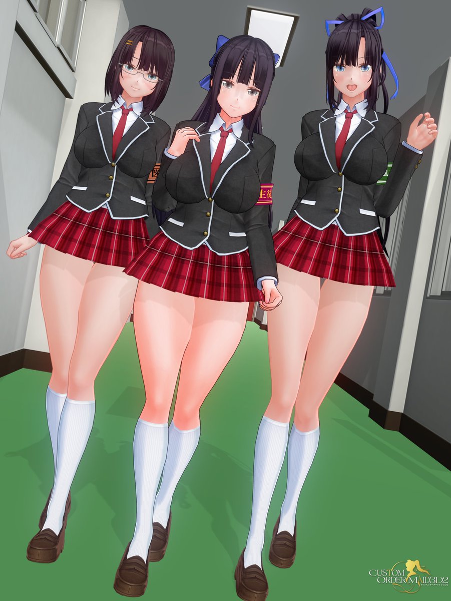 一周回ると股下0cmミニスカート＆白ハイソックスがエロいと感じる様になります。要注意です。