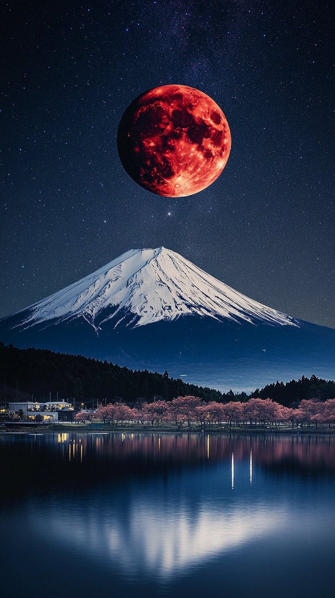 DreamJapanwk's tweet photo. Tonight's blood moon rising over Mt. Fuji 🌑🗻
Tonight's blood moon rising over Mt. Fuji 🌑🗻
A once-in-a-lifetime moment — the last total lunar eclipse until 2029.

📍 Mt. Fuji, Japan
#BloodMoon #LunarEclipse #MtFuji #Japan #TotalLunarEclipse #DreamJapan #皆既月食 https://t.co/vePij4VfG6