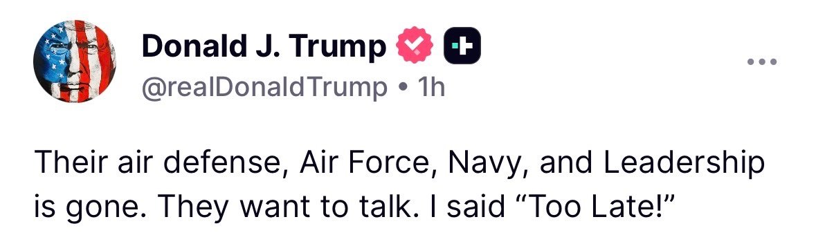 This whole thing is a joke to him. The region is on fire and hes making up fake conversations to make himself look tough to Laura Loomer and Ian Miles Chong