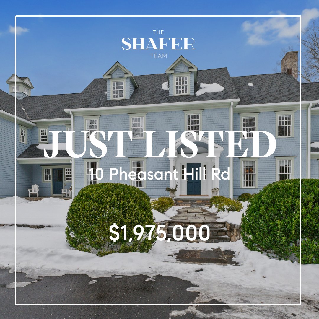 ItsPropertyDad's tweet image. Active: 10 Pheasant Hill Rd🎉🏠

On one of Weston's most coveted cul-de-sacs, this custom Colonial offers over 6,200 sq ft across three finished levels plus a full lower level, set on just over two flat private acres.
.
.
.
.
#justlisted #AgentsOfCompass #DreamHomes