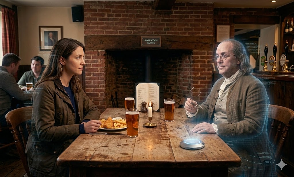 KarlDakin's tweet photo. Check out the latest in AI applications: Have a Conversation with Benjamin Franklin https://t.co/ds3SMu8kS6 via @LinkedIn https://t.co/3g09wTNaS6