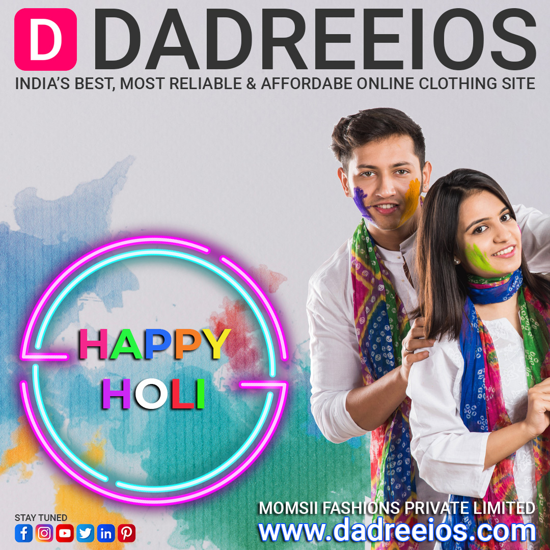 dadreeios's tweet photo. Dadreeios heartily wishes you...
Happy Holi 2026!
.
#happyholi2026 #dadreeios #dadreeiosoffers #dadreeiosfashionclub #TrendingToday #onlineshopping #Mumbai #Maharashtra #Indian #latesttrends2026 #shoppingindia
.
Like | Subscribe | Share | Comment https://t.co/UvbZDuHcPF