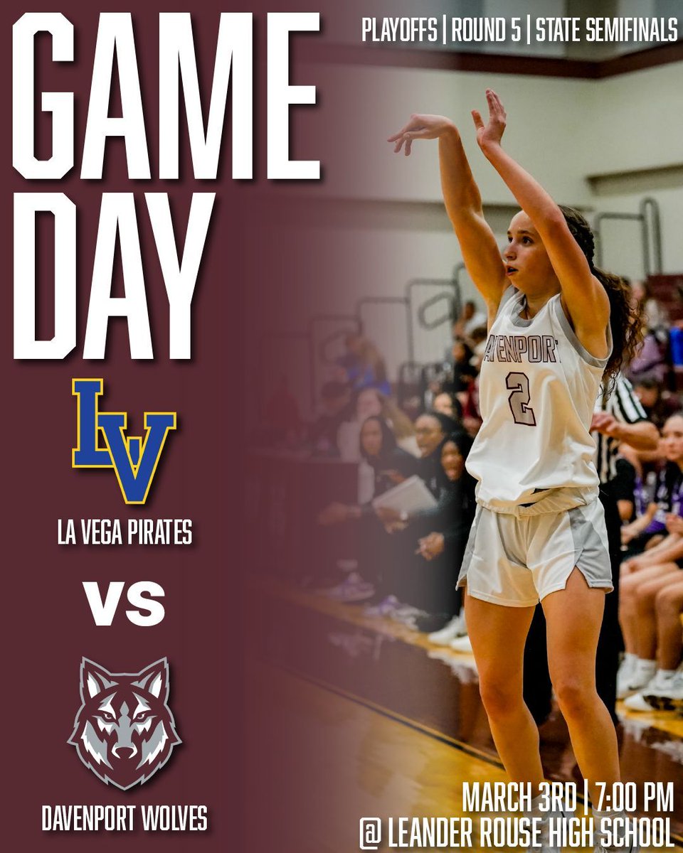 dhs_PackPress's tweet image. The Girls Basketball team is HEADED TO THE STATE SEMIFINALS! They take on the La Vega Pirates for a shot at the STATE CHAMPIONSHIP! TONIGHT at Leander Rouse High School at 7:00 PM. #BTP #playoffs #state