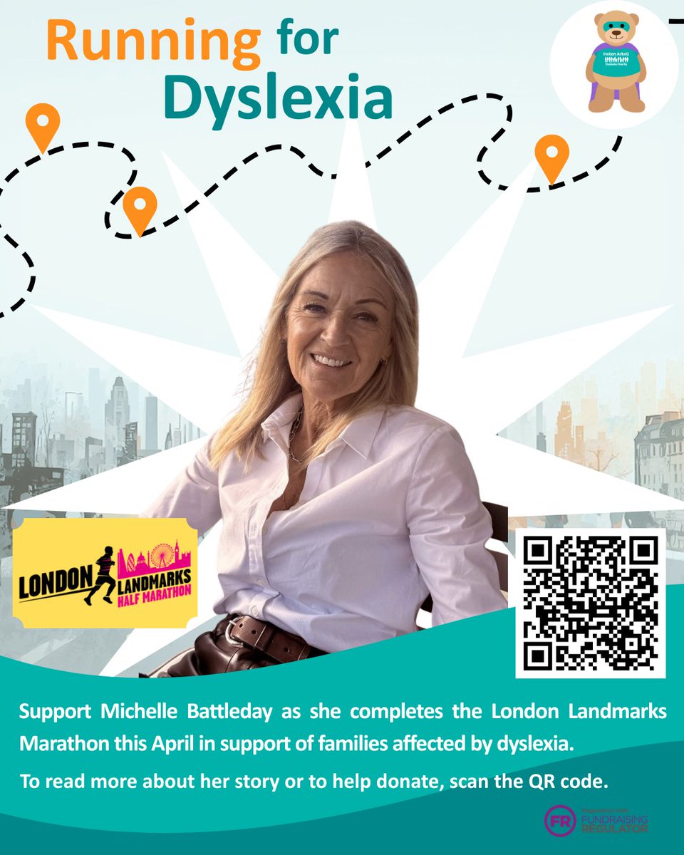 ArkellDyslexia's tweet photo. Michelle is running the @LLHalf for Helen Arkell Dyslexia Charity! 💛 She shows resilience, inspiring students to do hard things. 🏃♀️✨ Let's show her some support: https://t.co/glmOPM9TEO #TeamHelenArkell #LLHM2026 #WeCanDoHardThings #RunforCharity https://t.co/nv11J4Rshl