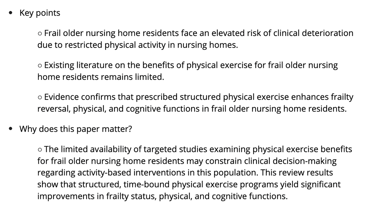AGSJournal's tweet photo. Effect of Physical Exercise on Frailty in Older Nursing Home Residents. #geriatrics https://t.co/lpNxosITk7 https://t.co/aWlluRhtZk
