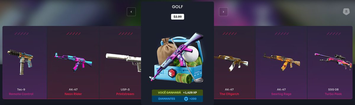 srups4's tweet photo. NOVA CAIXA GOLF CASEHUG 100% DE PROFIT   CÓDIGO PRA ABRIR: ZLI9UZ6CAY #CS2 #CASEHUG #CAIXA #PROFIT https://t.co/mHRbqXgeRZ