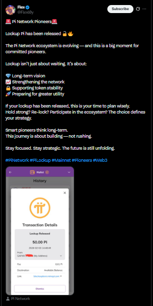 THÔNG TIN VỀ KHÓA MẠNG PI ĐÃ ĐƯỢC GIẢI PHÓNG: NHỮNG ĐIỀU CÁC NHÀ TIÊN PHONG CẦN BIẾT VỀ GIAI ĐOẠN TIẾP THEO CỦA PICOIN

Pi Network phát hành Pi lockup, đánh dấu một bước quan trọng đối với những người tiên phong. Khám phá cách điều này củng cố mạng lưới,