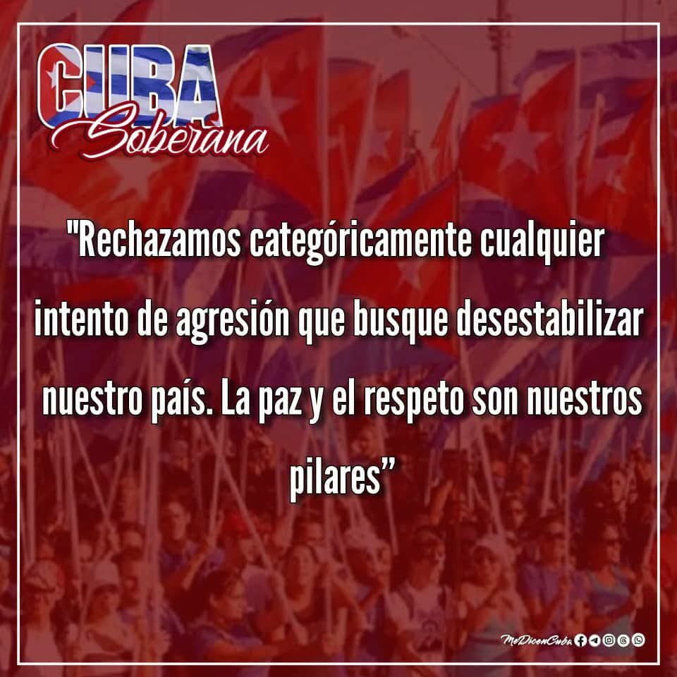Estamos alertas y no dejaremos que nadie intente boicotear nuestra tranquilidad. 
#ACubaSeRespeta 
#CubaEstáFirme 
#CubaVencerá