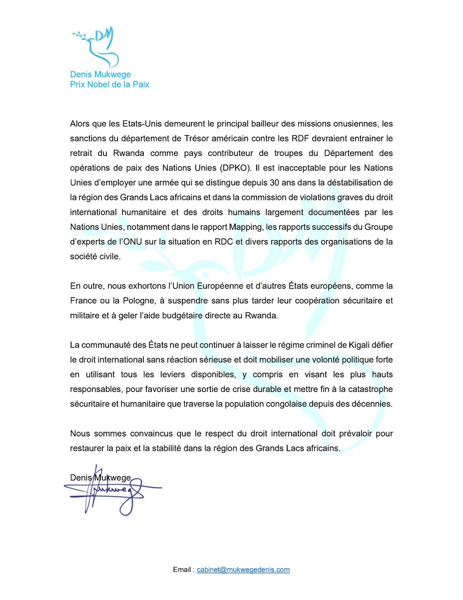 Denis Mukwege tweet media