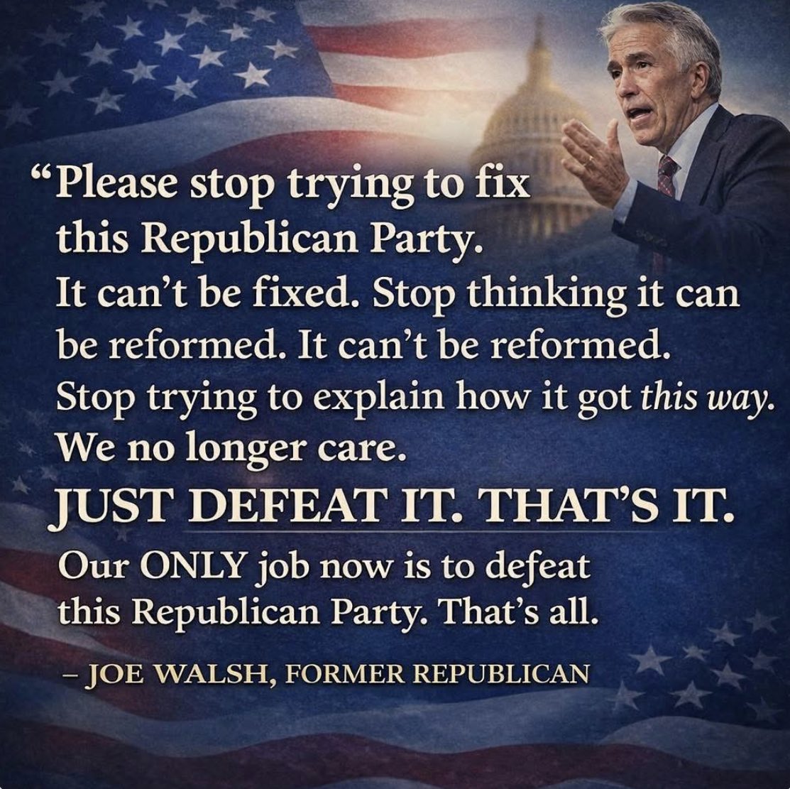 The Republican Party is dead. It has become the Trumplican party filled with lying, cheating, delusional, cruel, inhumane, no values or morals, no law &amp; order, no upholding the constitution or judicial system, pedophile protectors, war supporting white Christian nationalists.