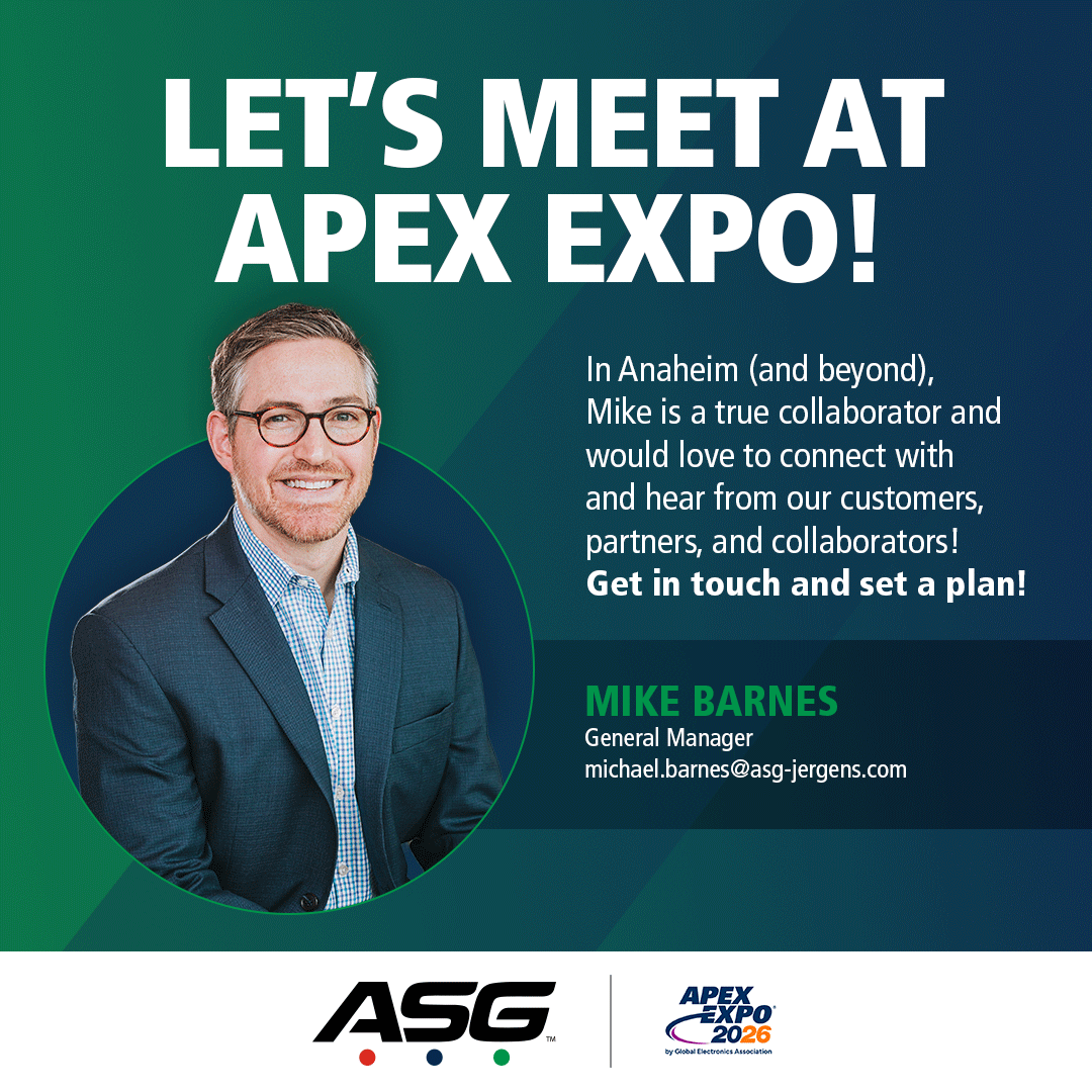 ASGJergens's tweet photo. Mike Barnes, GM, ASG, will also be attending #APEXEXPO the week of March 16! Schedule time to connect by reaching out directly - contact info is in the graphic! We look forward to meaningful conversations throughout the week! https://t.co/kxVk2ZZpwa