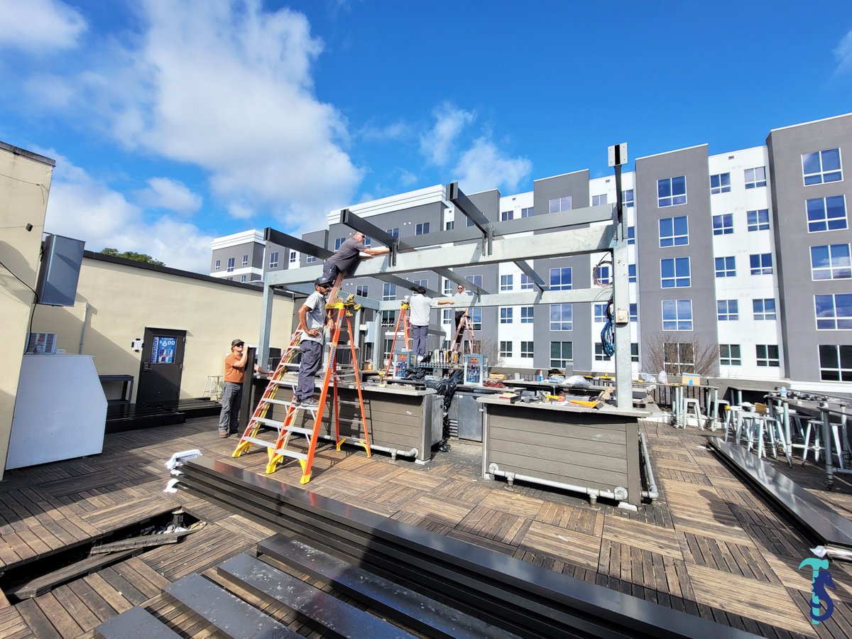 SeanoteHome's tweet photo. Commercial projects require careful planning: structural considerations, proper attachment details, waterproofing, and making sure everything ties seamlessly into the existing building envelope.. #SeanoteConstruction #CommercialContractor #ExteriorImprovements https://t.co/jkC6yhoWYs