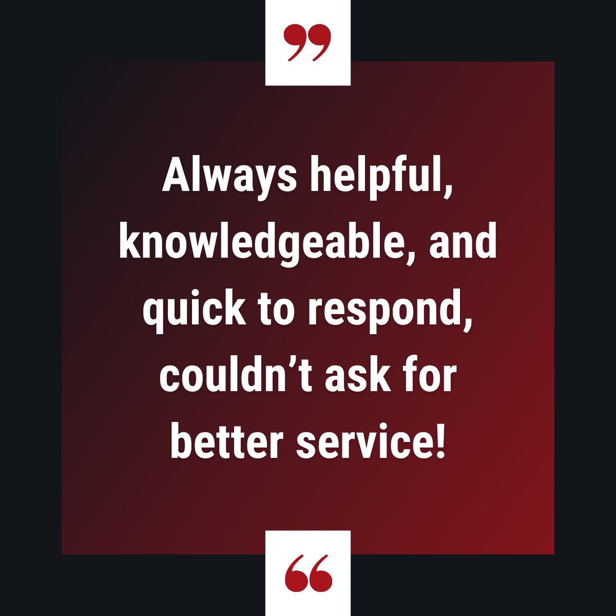 abacusagents's tweet photo. ⭐️⭐️⭐️⭐️⭐️

‘Always helpful, knowledgeable, and quick to respond, couldn’t ask for better service!’

We love hearing feedback like this. Thanks for trusting us to keep your projects on track.

#CustomerReview #TradeSupplies #HereTodayHereTomorrow https://t.co/Q7GkYrkN6q