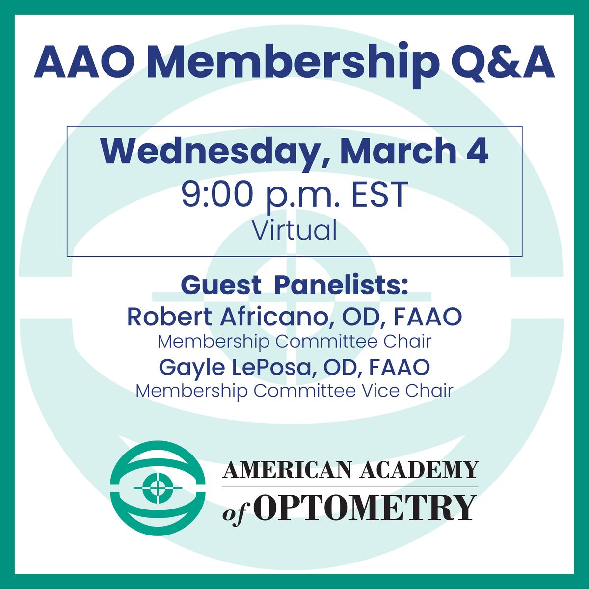 American Academy of Optometry tweet media