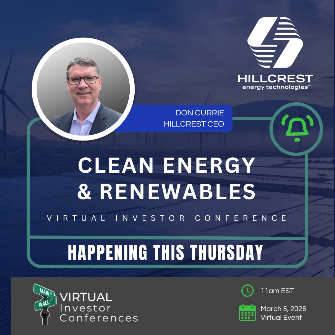 HillcrestEnergy's tweet photo. ⚡ICYMI: Happening This Thursday
$HEAT is presenting live at the Clean Energy & Renewables Virtual Investor Conference on March 5th at 11am EST
Register: https://t.co/c1uqYnyuWq
#ZVSTechnology #CleanEnergy #RenewableEnergy https://t.co/aIyC4DvyxY