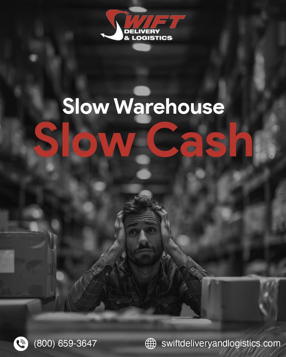 SwiftDL's tweet photo. Speed problems usually start inside,
not on the road.

#SwiftDelivery #Warehousing https://t.co/9Z5mmg6CMj