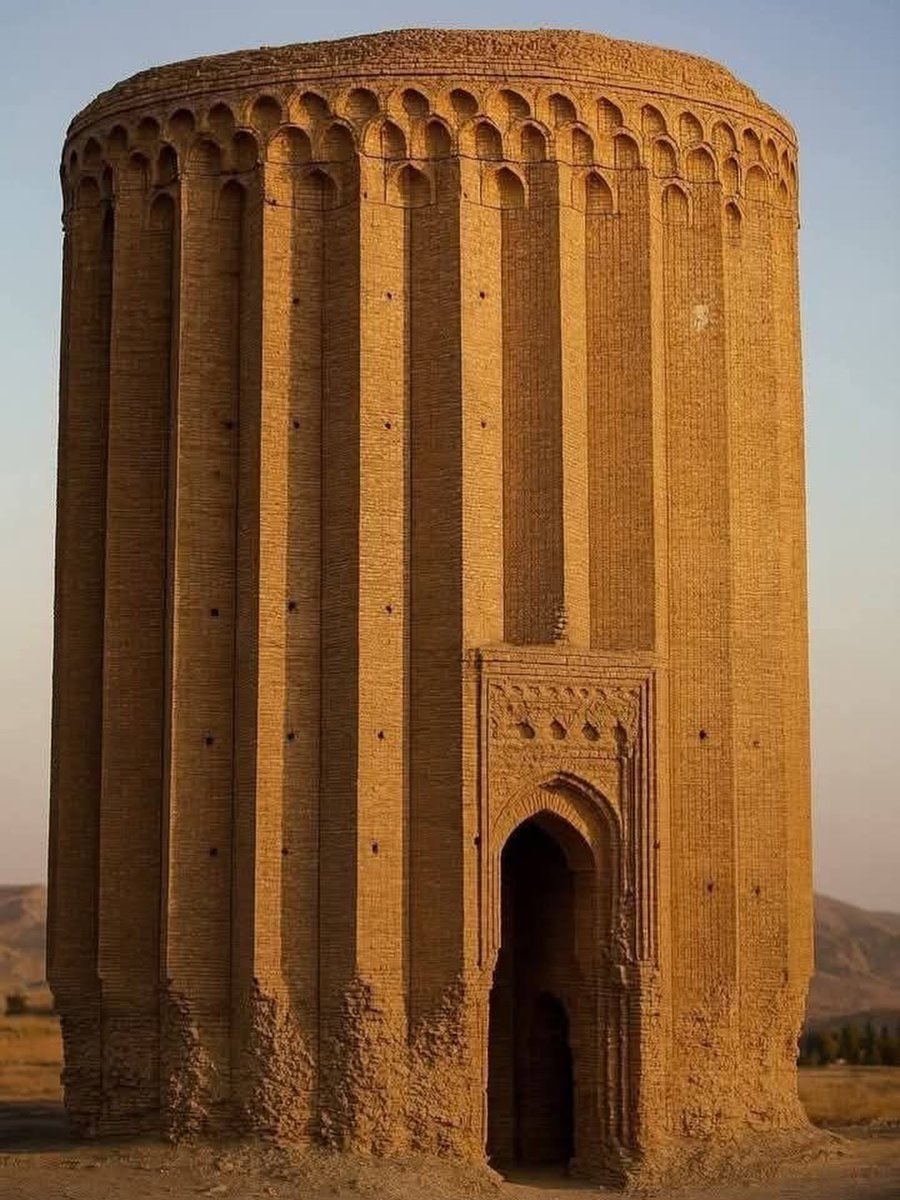 Toghrul Tower, built around 1139 in Rey, Iran