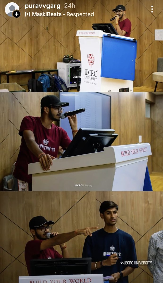 puravvgarg's tweet photo. First time hosting &amp; leading an event at @jecrcuniversity 🎤✨
From sitting in the audience to standing at the podium
Proud moment for me.
Just getting started 🚀 #JECRC #CollegeLife #Grateful https://t.co/4qthsLRhiF