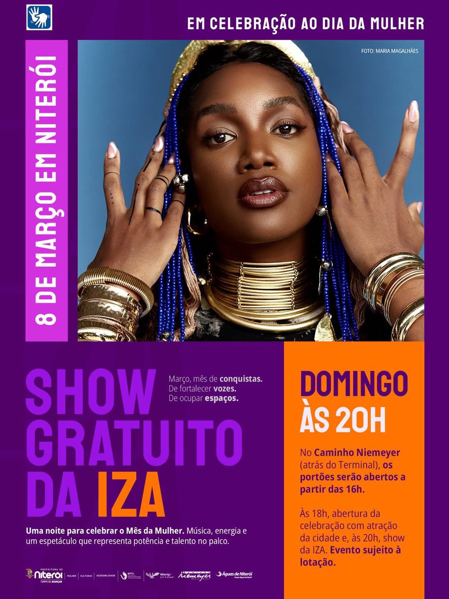 Alô Talismãs do Rio de Janeiro!!! Neste domingo dia 08 de março, Vai ter Show Gratuito em Niterói em comemoração ao dia da mulher.
Show da Imperatriz está previsto para começar às 20h. 
Quem eu vejo lá ??