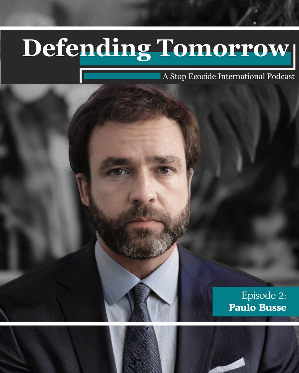 EcocideLaw's tweet photo. Can #ecocidelaw stop the destruction of the Amazon?
Ep.2 of the #DefendingTomorrow podcast with environmental and criminal lawyer Paulo Busse is out now!
Watch here: https://t.co/Qyq4QMsKjA
Listen here (& on major streaming platforms): https://t.co/sx0FTOUc78
#StopEcocide https://t.co/bOxrskIm1T