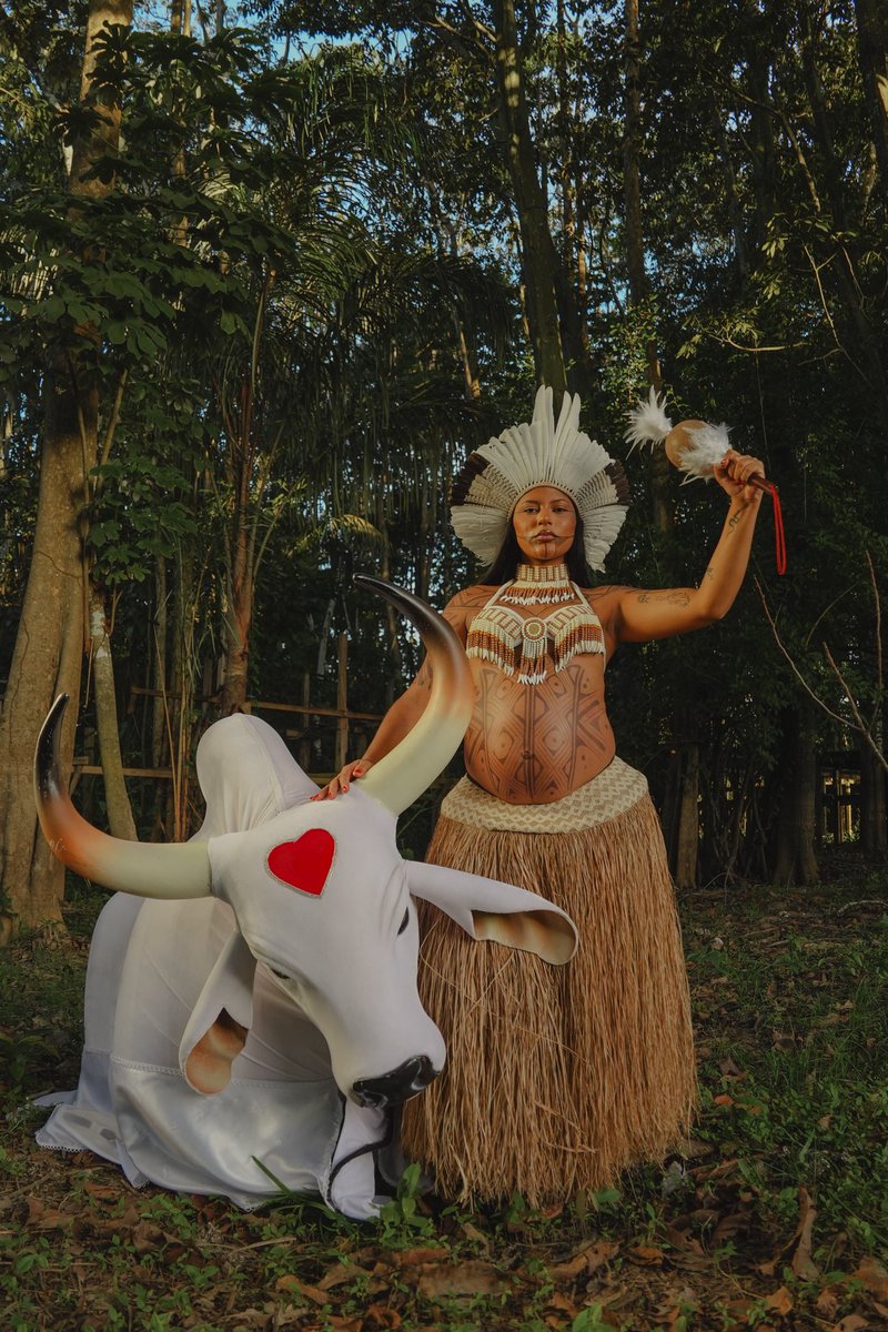 garantido's tweet photo. A mãe do Brasil é uma mulher indígena! ✊🏽

É ventre da terra e raiz profunda que sustenta o céu, guardiã de uma memória que existia antes mesmo do “Brasil”. Memória ancestral que pulsa como síntese viva da resistência de gerações de mulheres indígenas que, há mais de 500 anos, + https://t.co/6SgwaBN6up