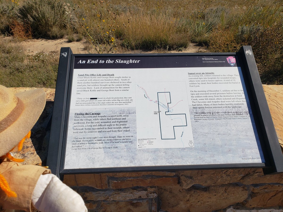 RangerSarahAdv's tweet photo. Ranger Sarah learns that those who survived did so only because of a lack of ammunition. Learn more at https://t.co/c62jRV1O8S
— at Sand Creek Massacre NHS
#history #ushistory #nationalparks #sandcreekmassacre #Colorado #ColoradoHistory #explorecolorado #militaryhistory https://t.co/9H3jXvlSNp