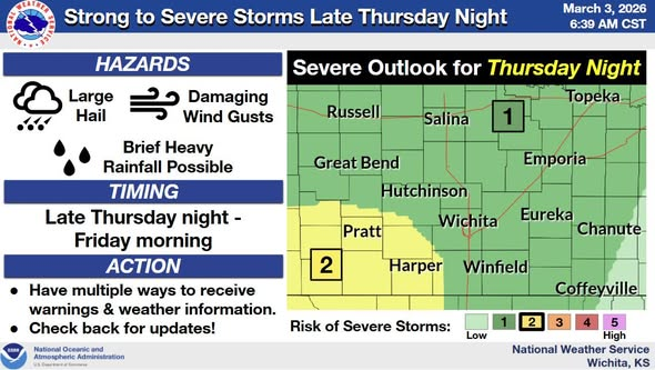 Two rounds of strong to severe storms possible late Thursday through ...