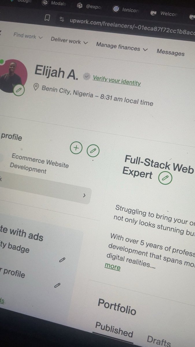 Back at setting my Upwork profiles.

Leaving no stone unturned ✨