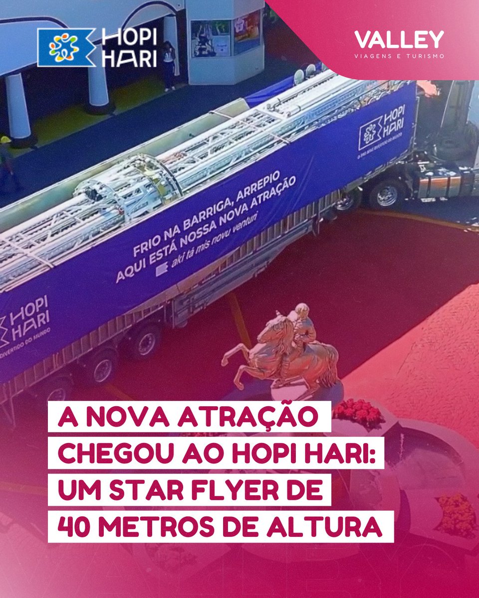 ValleyViagens's tweet photo. O @HopiHari publicou um vídeo mostrando a carreta com a nova atração chegando ao parque! 🚛 

A movimentação já é real, e tudo indica que estamos cada vez mais perto de ver essa novidade ganhando forma. https://t.co/tBbku6Ae5w