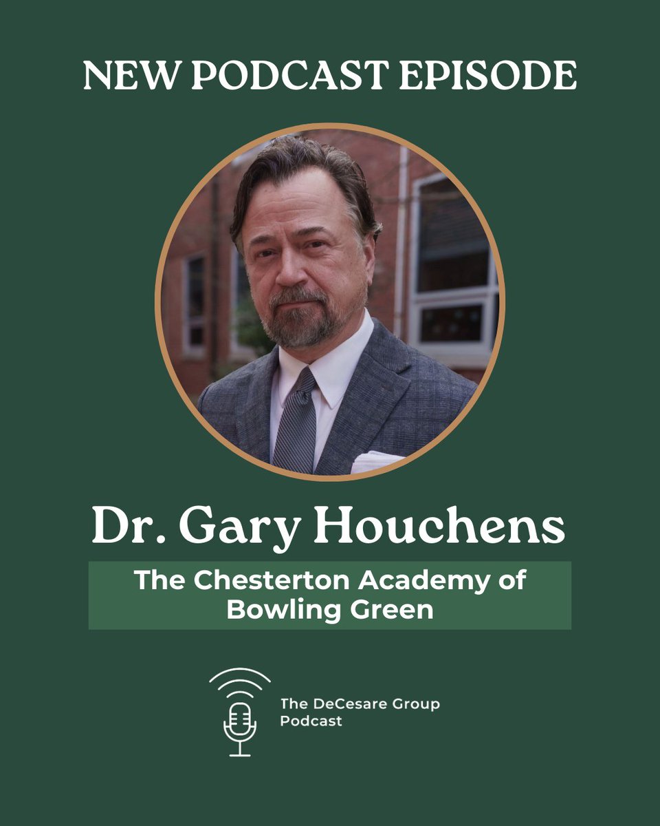 decesaregroup's tweet photo. New Episode Alert
📷 For the first time in almost sixty years, Bowling Green will be home to a Catholic High School beginning this fall.
This week on The DeCesare Group Podcast, join Jim DeCesare  for his conversation with @gary_houchens , Board Chair of  @chestertonbg   a faith-based, academically rigorous high school opening initially to freshmen and sophomores in August.
Dr. Houchens has been part of a group working for nearly ten years behind the scenes to make this private Catholic school a reality in Bowling Green
📷 Listen to the episode wherever you get your podcasts or at https://t.co/ynyefEZzJZ
📷The TDG podcast episodes are also on YouTube :
https://t.co/raCJ81S83Y DeCesare Group
#thechesterton
#FaithBasedLearning
#TheDeCesareGroupPodcast
