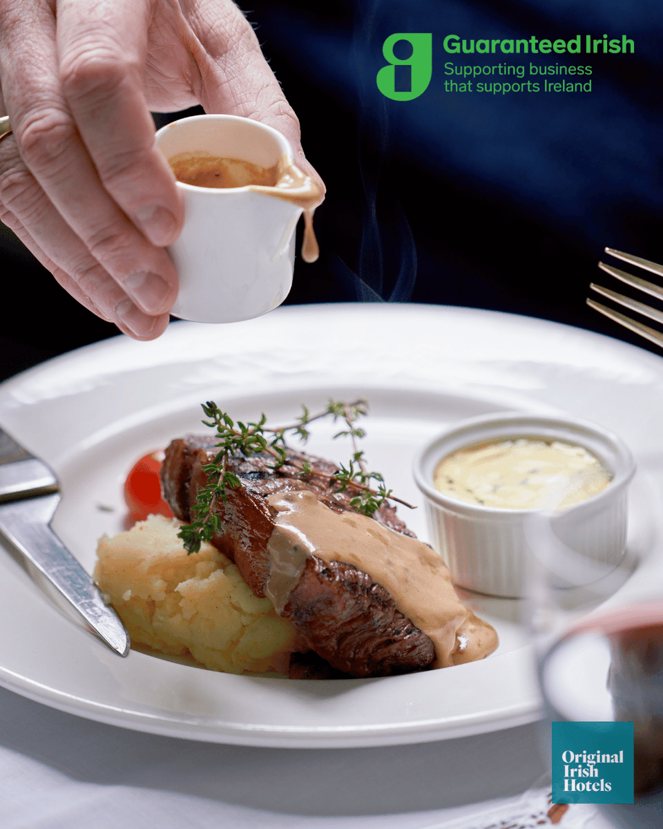 SeaviewHouseSpa's tweet photo. As part of the @OriginalIrishHt collection, we are proud members of Guaranteed Irish ☘️

It represents our commitment to supporting local jobs and sourcing from Irish producers and suppliers. This March, look out for the ‘g’ to support Irish business! 💙 https://t.co/eKl4VDlZOo