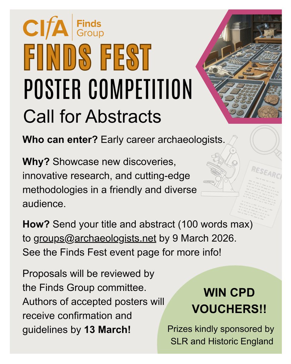 CIfA Finds Group: Artefacts Conservation Ecofacts tweet media