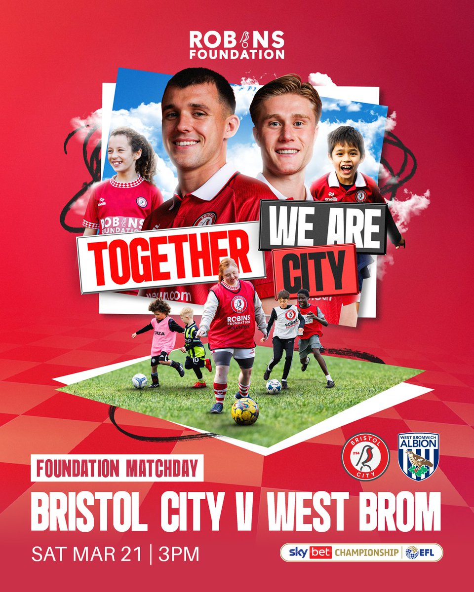 Our annual <a href="/BristolCity/">Bristol City FC</a> and <a href="/bristolcitywfc/">Bristol City Women</a> Foundation Matchdays are fast approaching, and we're excited to see you there! 🙌

Join us at <a href="/ashtongatestad/">Ashton Gate Stadium</a> on March 21st and 22nd for a weekend full of fun as we celebrate everything the Robins Foundation do in our local community!