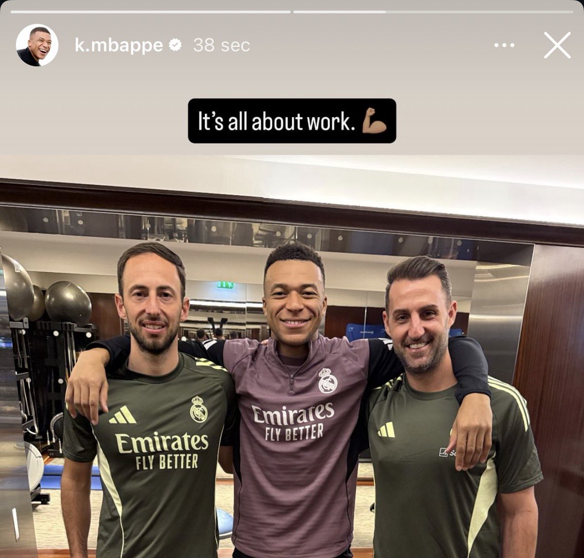 Kylian Mbappé sur Insta : 

"Tout est question de travail."