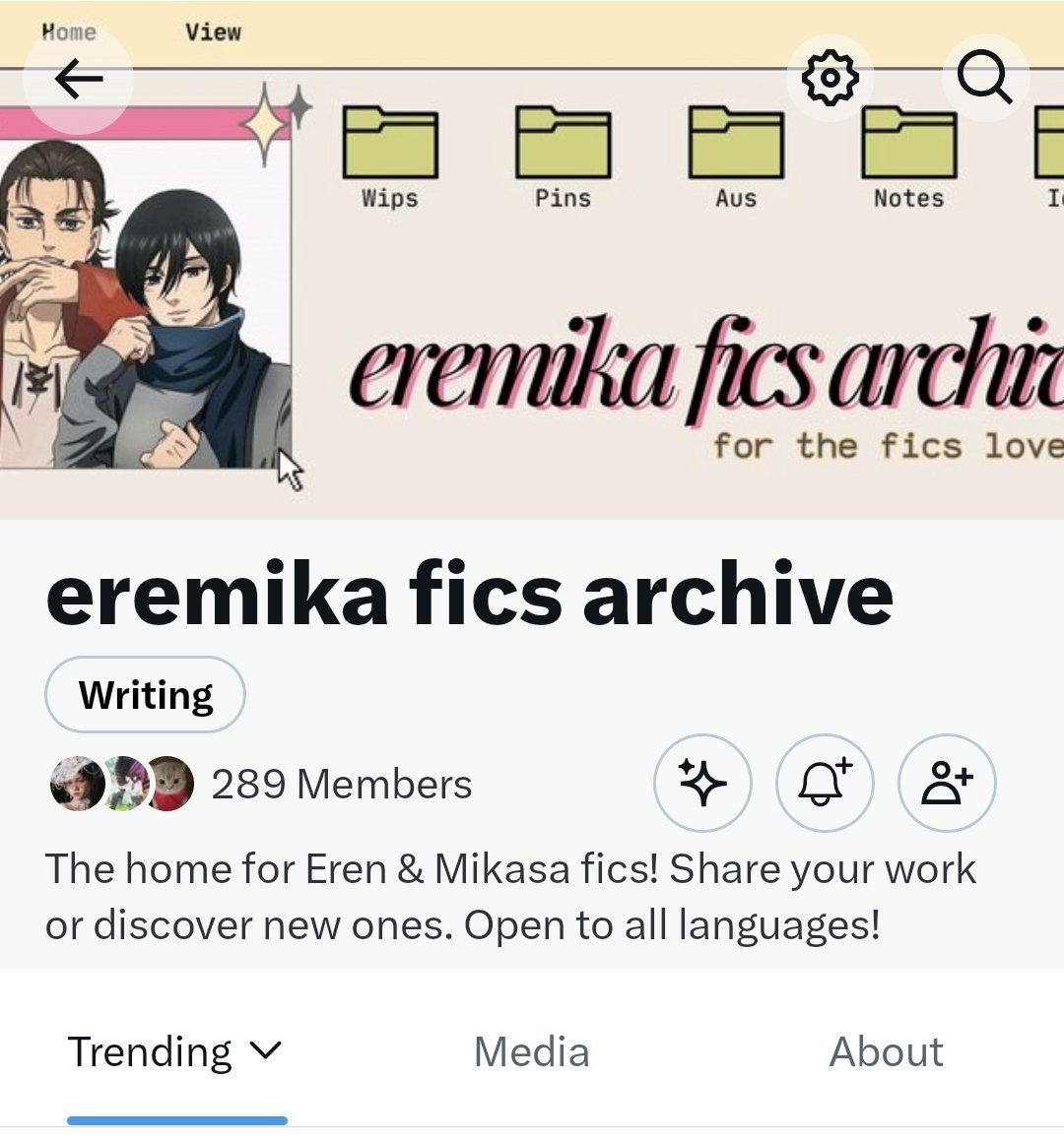 A reminder that there is a community for eremika fics for you to share and discover new works! 

Join here: x.com/i/communities/…

Tagging <a href="/EMdailyfics/">Daily EM Fics</a> if they want to help us share or join us♥️