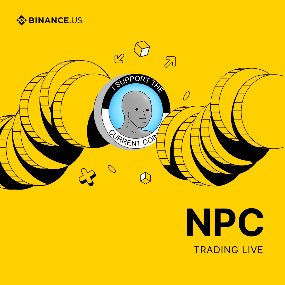 BinanceUS's tweet photo. Trading for $NPC is now live on @BinanceUS! 

What’s new:
🔸 Trading is available on the NPC/USDT pair
🔸 Deposit or withdraw NPC via the @ethereum network