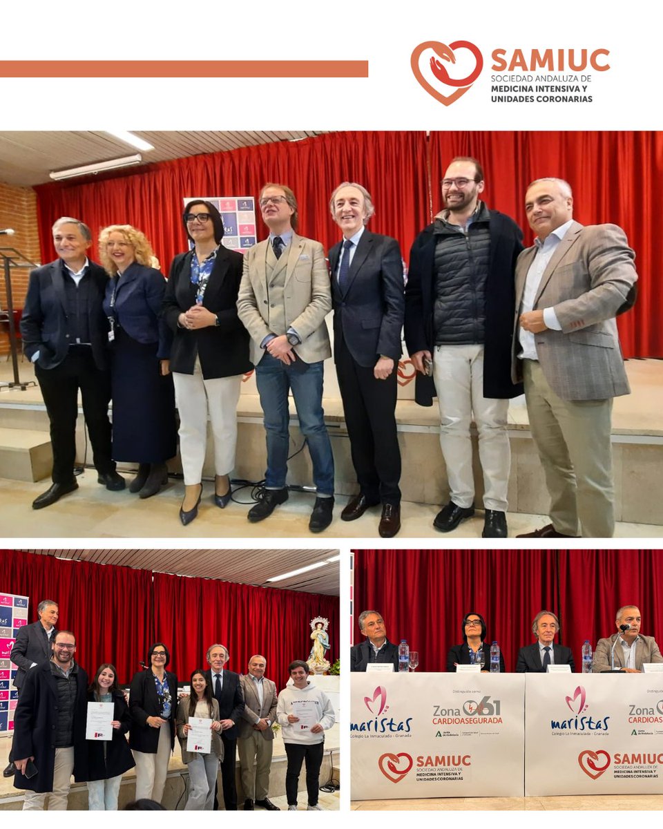 samiuc_uci's tweet photo. 🫀 El presidente de #SAMIUC, Dr. José Miguel Pérez-Villares (@jmpv68), participó en la entrega de certificados de SVB y DEA del Proyecto PLANIFICARCP en el Colegio @MaristasGranada.

Iniciativa avalada por SAMIUC desde 2018 que ha formado a alumnado, docentes y familias. https://t.co/nTPGq6sC0r