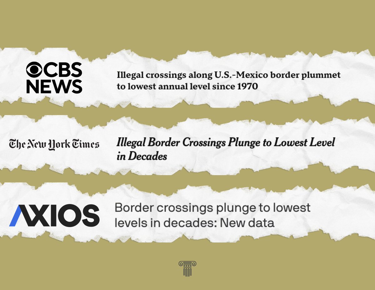 SenJudiciaryGOP's tweet photo. The American people gave President Trump a clear mandate to strengthen border security and protect our communities.

Since taking office, @POTUS and @Sec_Noem have delivered historic results.

Promises made. Promises kept. https://t.co/m30qFLBRrT
