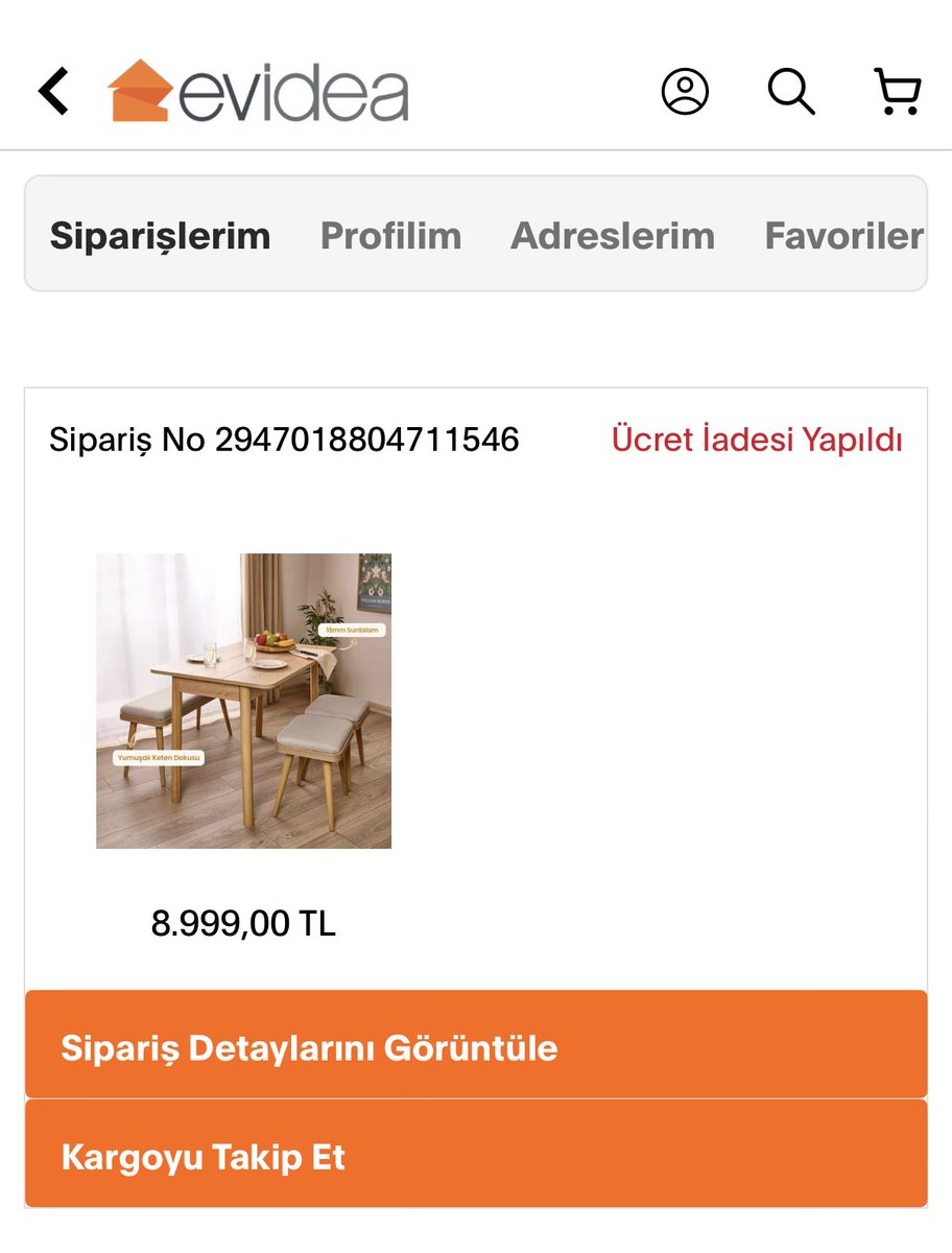 neworex's tweet photo. İlk defa bir firmayı cani gönülden tebrik ediyorum #evidea @EvideaCom firmasından bir masa takımı aldık ürünü kurduk fakat beklenmedik bir sorunla karşılaştık şikayet ettik yardımcı oldular kullandık zaman geçti şikayetimiz bitmedi sonunda ürünü bizden alıp ücret iadesi yaptılar https://t.co/5KDiyIswuF