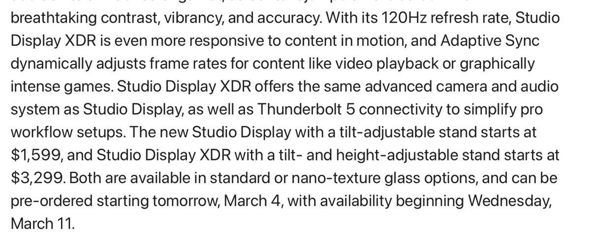 xXshaurizardXx's tweet image. did I read that right $3.3k for the xdr

I thought it would replace the standard Studio Display &amp;amp; ur telling me they've released basically the same exact monitor for the same exact price wtf ??

iMac 5k was released in 2014 btw

&amp;gt; new DICOM medical imaging presets

thats nice ...