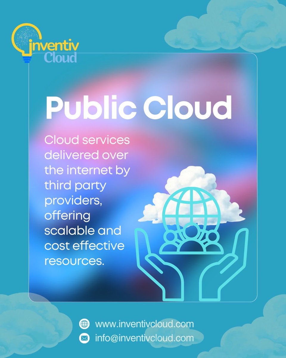 InventivTechno's tweet photo. Scale smarter with Public Cloud ☁️
Enterprise-grade performance, instant scalability, and cost-efficient infrastructure — no hardware limits.
Power your growth with Inventiv Cloud. 🚀
#PublicCloud #CloudComputing #DigitalTransformation #CloudServices #BusinessGrowth https://t.co/dPkYbQOMHa
