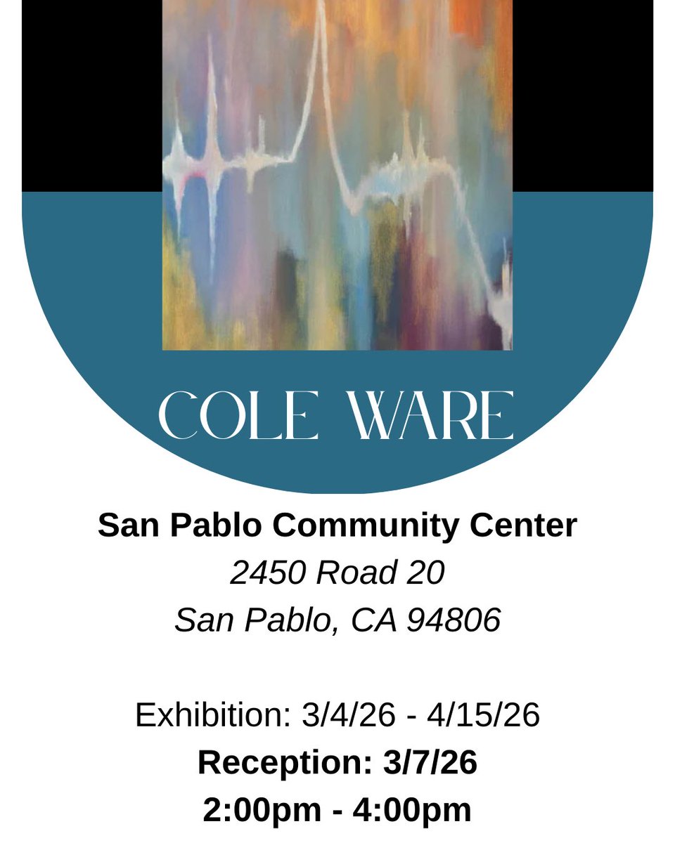 WareCompairable's tweet photo. 🗣️Artist Reception! I will have work on display here. Let’s celebrate the work of a select group of AOTAD artists 🎨 for the opening reception and vending event ✨See you there!!

#ArtoftheAfricanDiaspora
#SanPabloCommunityCenter
#ColeWaretheArtist
#WareCompairable
#BlackArtist https://t.co/thZqAcFLM3
