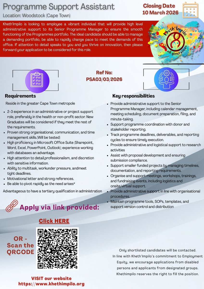 Visit our website: khethimpilo.org