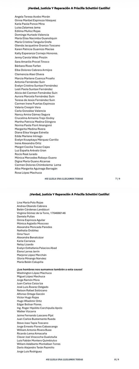 1/2🚨Las Organizaciones Sociales de Mujeres del Ecuador,Exhortan al Presidente de la Asamblea <a href="/NielsOlsen/">Niels Olsen</a>
1.“Proceder de manera inmediata a la habilitación administrativa de la asambleísta electa Priscila Schettini..”

¡La voluntad popular debe respetarse!
#NoViolenciaPolitica
⬇️