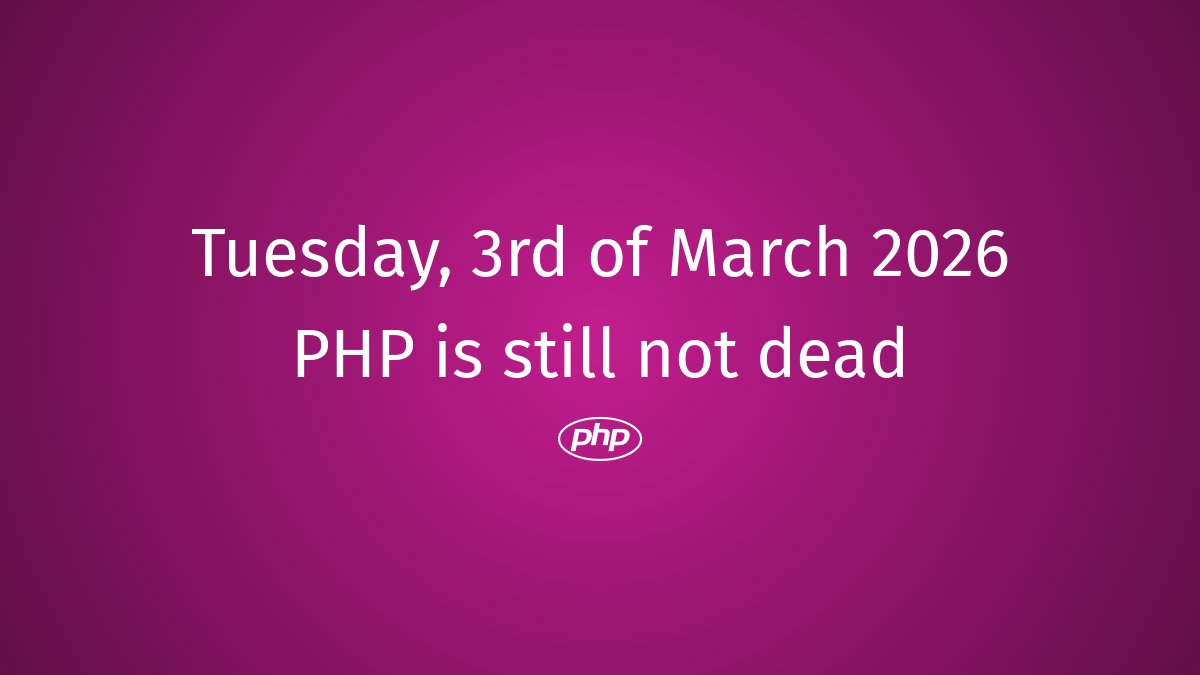 Is PHP dead? tweet media