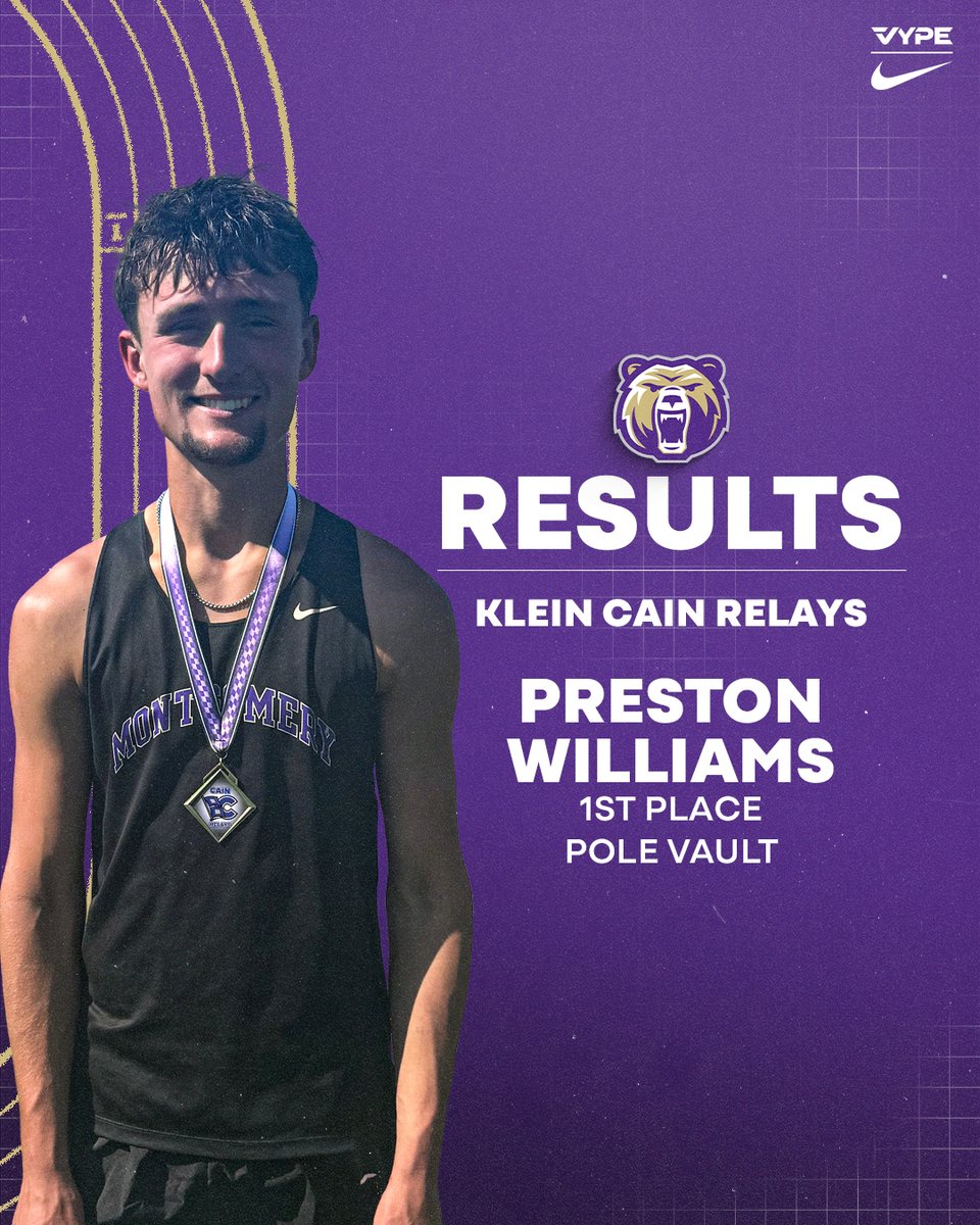 MHSBearBoysTF's tweet photo. Another first place finish over the weekend for Preston in the pole vault! https://t.co/j8BYxVJqzf