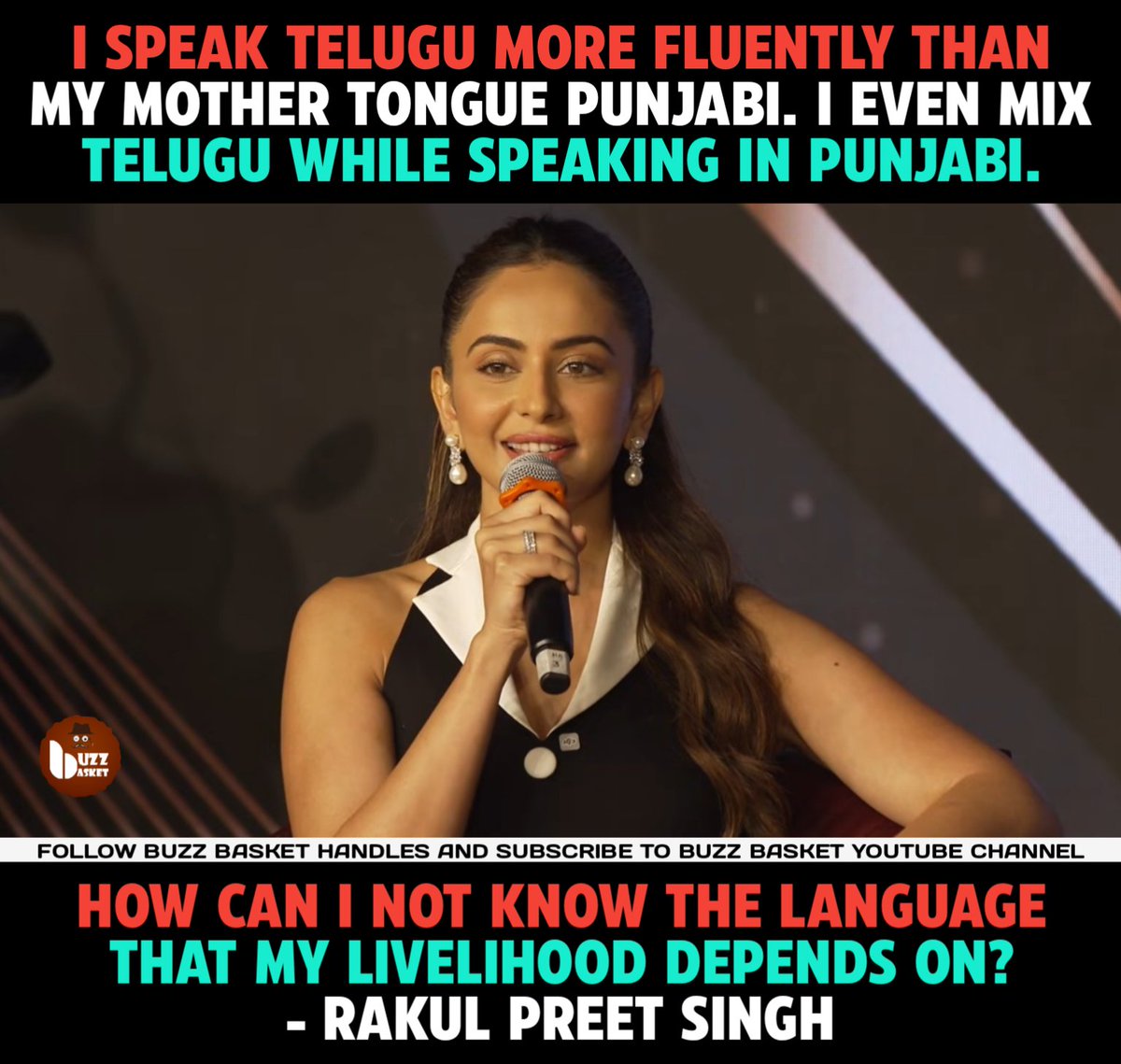 theBuzZBasket's tweet image. I speak #Telugu more fluently than #Punjabi - #RakulPreetSingh

#RakulPreet