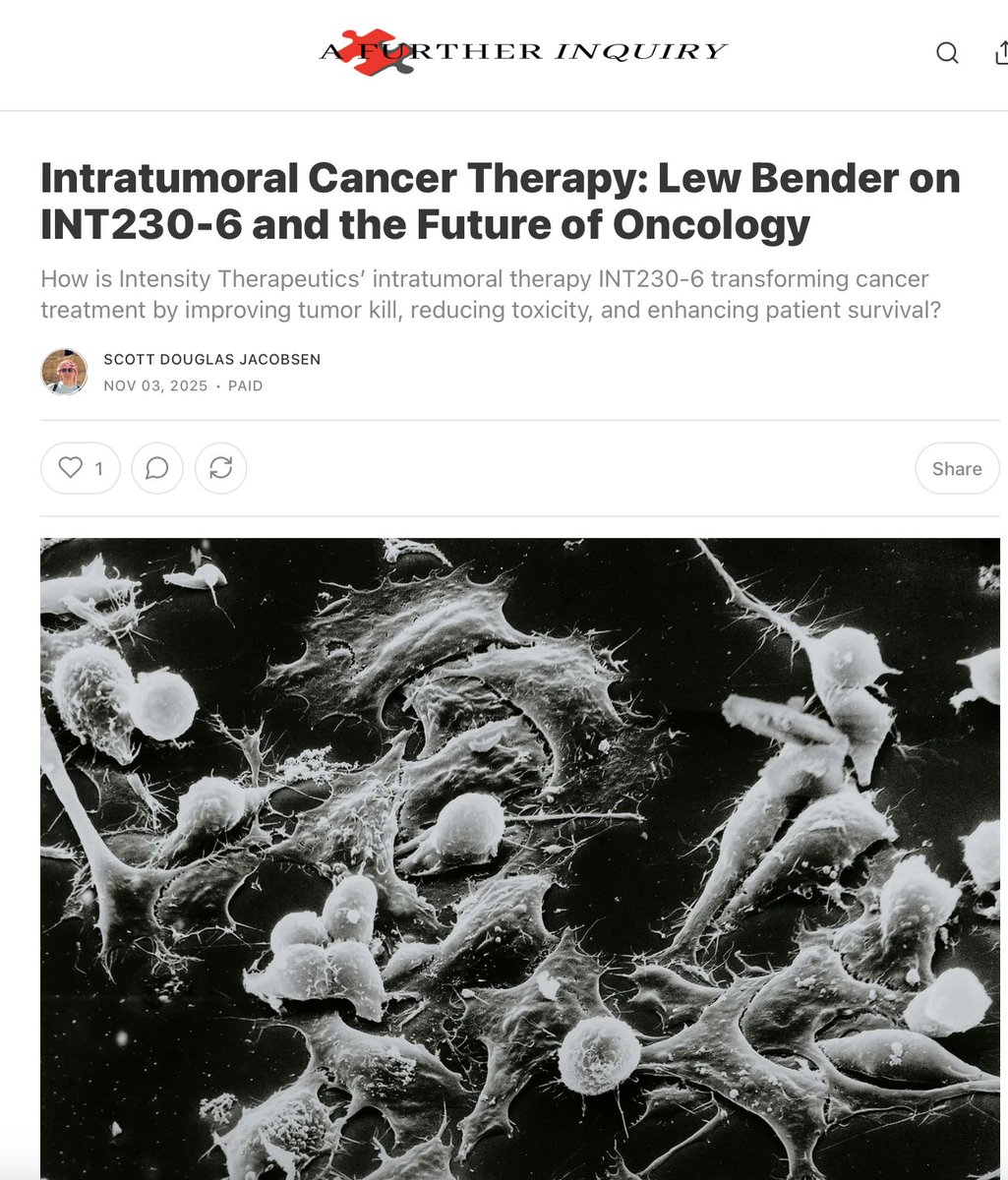 Intensity Therapeutics tweet media