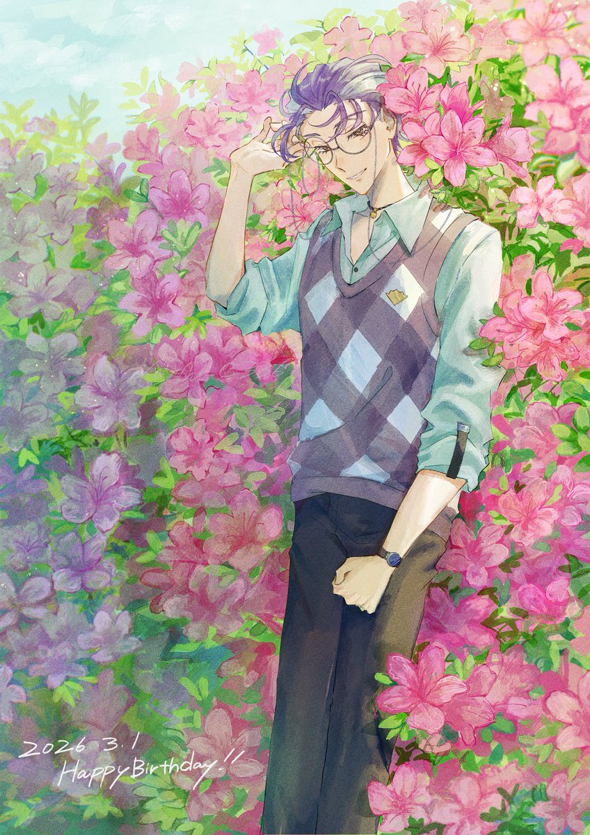 大遅刻！おめでとうございました！
美しいあなたが大好きです。どうか健やかに日々を過ごせますように🌸
#躑躅森盧笙生誕祭2026 
#躑躅森盧笙誕生祭2026