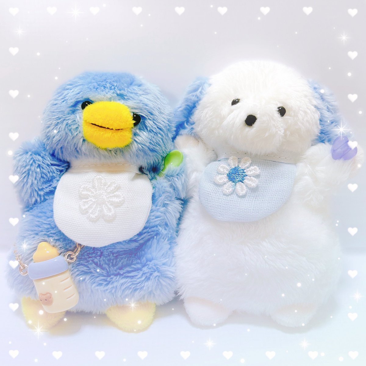 31pCha's tweet photo. あんこのおもちゃばこ様より
まんぷくわんこのわたげちゃん(ブルー)を
お迎えしました🐶🩵🍭

先日届いたピヨちゃんと一緒に🐥✨
スタイもかわいぎる〜🥰🌼 https://t.co/yXgdZanUp8